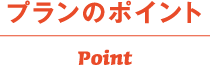 プランのポイント Point